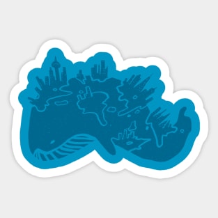 whale city Sticker